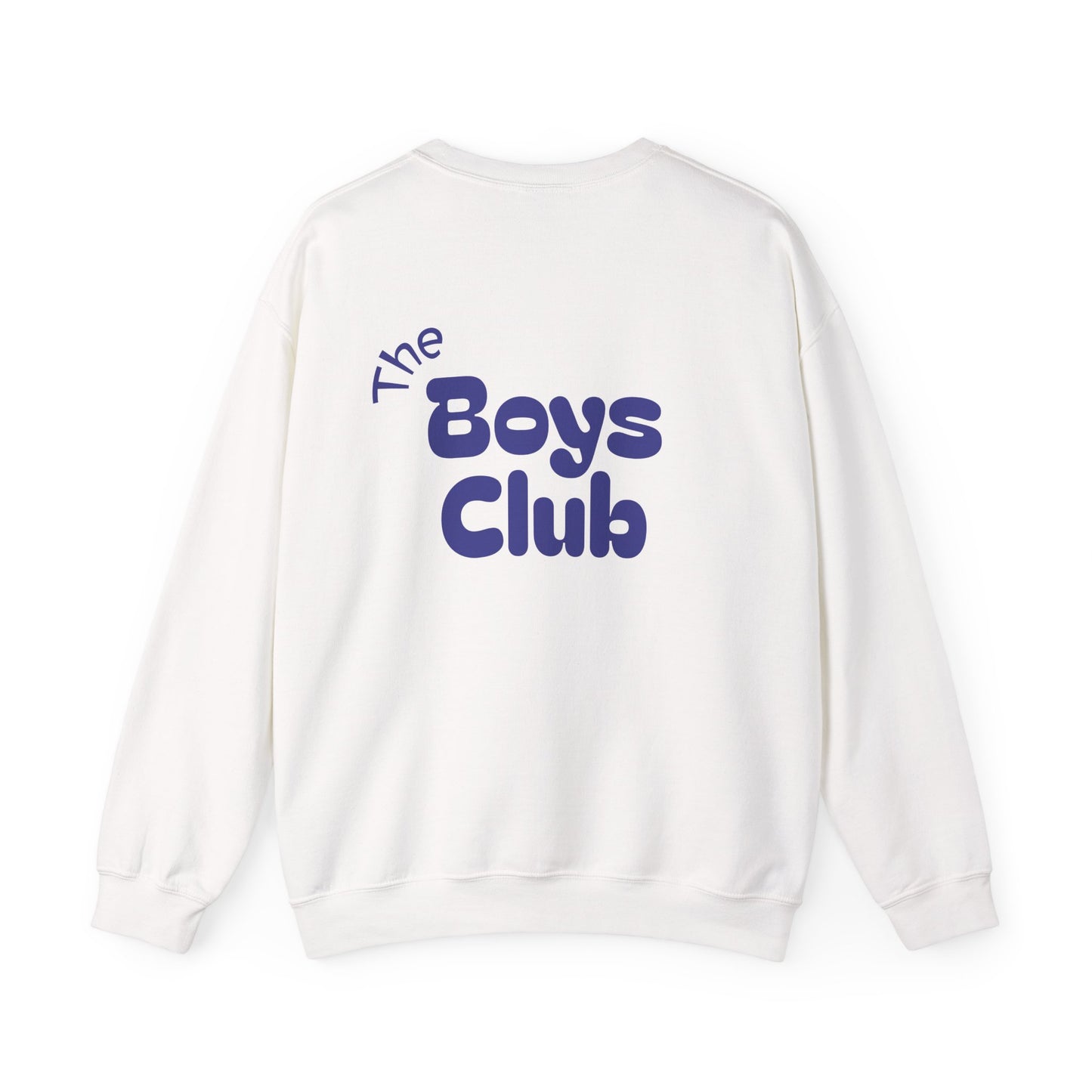 'The Boys Club' - Trui / sweatshirt met opdruk achterkant blauw