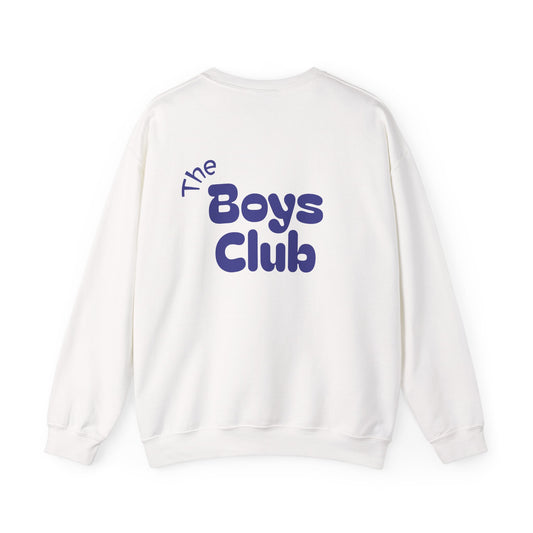 'The Boys Club' - Trui / sweatshirt met opdruk achterkant blauw