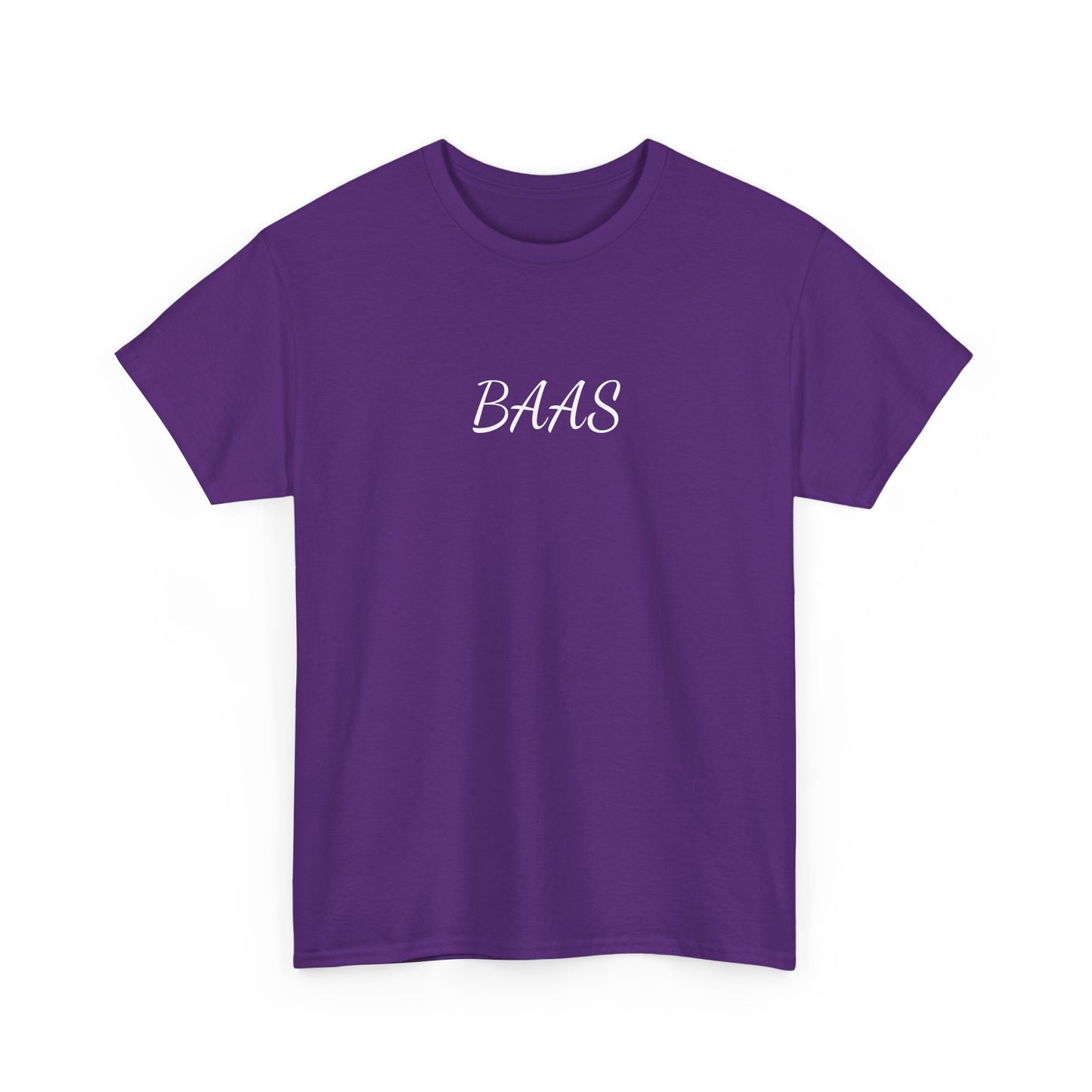 BAAS t-shirt — Minimalistisch shirt met tiener uitspraak