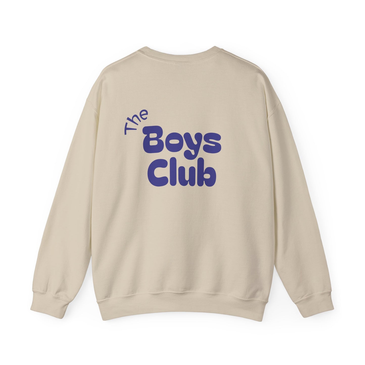 'The Boys Club' - Trui / sweatshirt met opdruk achterkant blauw