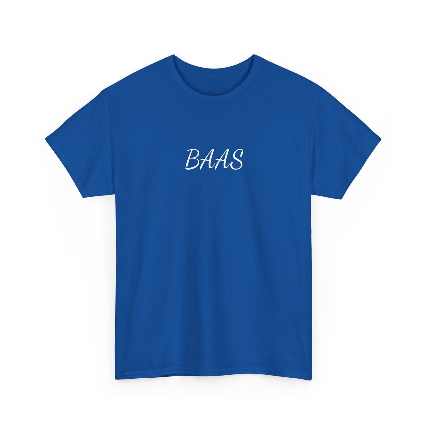 BAAS t-shirt — Minimalistisch shirt met tiener uitspraak