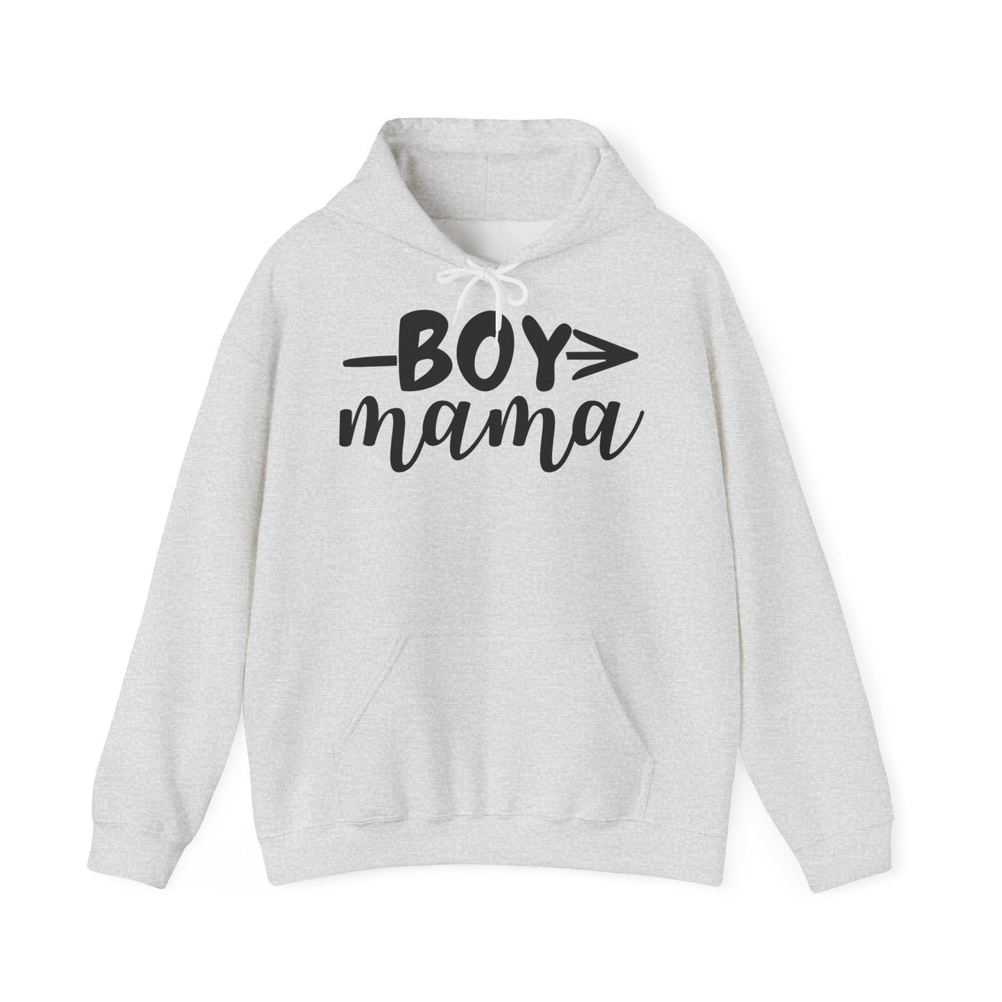 Boy Mama Hoodie — Casual Mom Pullover for Boy Moms, Cute Script Design