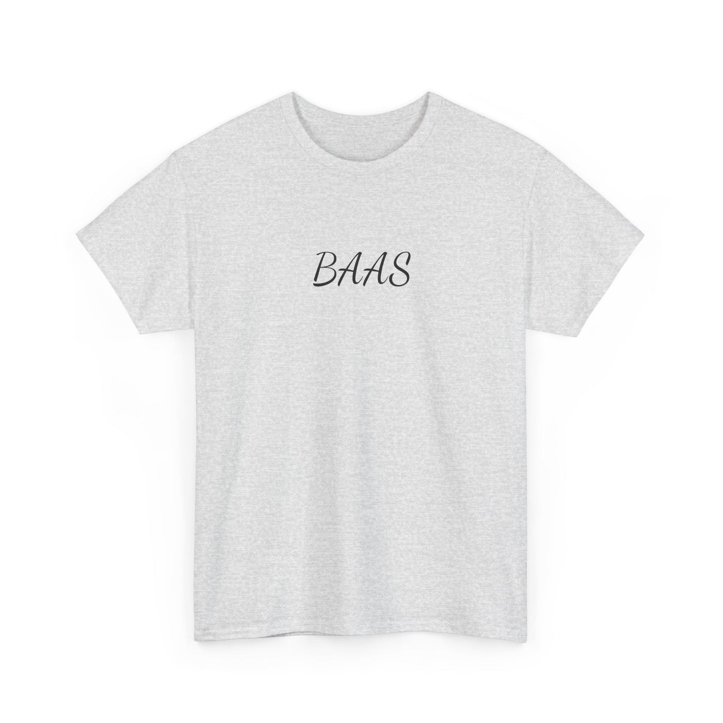BAAS t-shirt — Minimalistisch shirt met tiener uitspraak