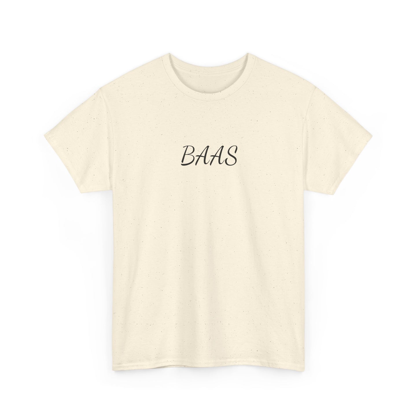 BAAS t-shirt — Minimalistisch shirt met tiener uitspraak
