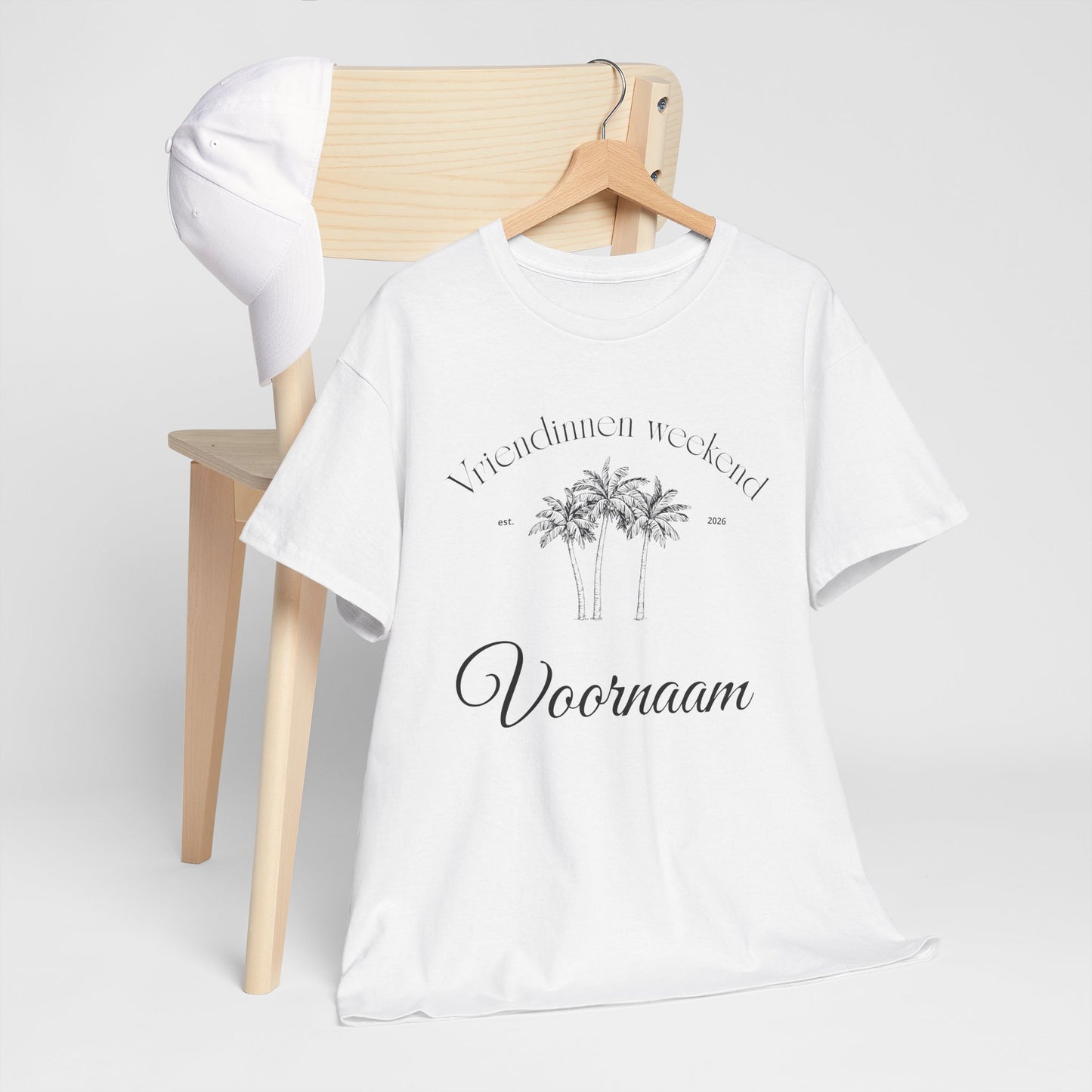 'PALMBOOM VRIENDINNEN WEEKEND' T-shirt - Personaliseerbaar t-shirt
