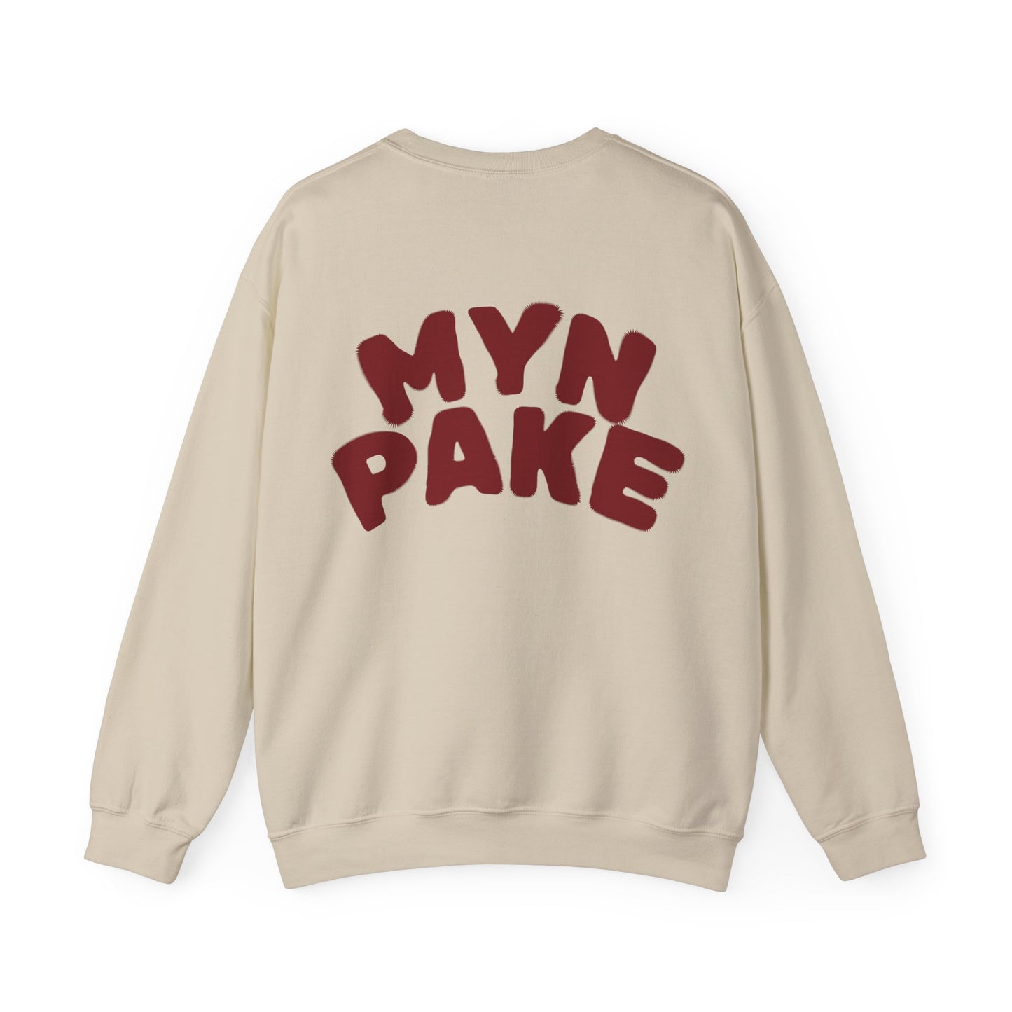 'MYN PAKE' - Trui / sweatshirt met opdruk achterkant rood