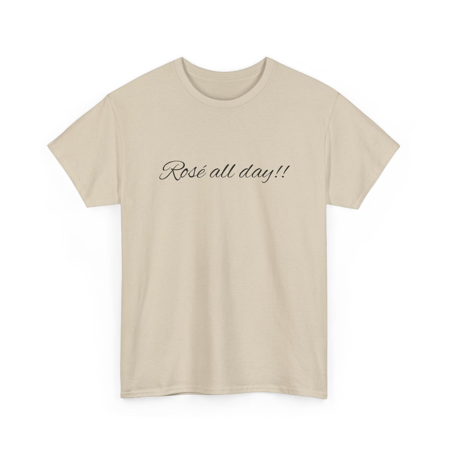 'Rose All Day!!' T-shirt - casual t-shirt met grappige wijn quote