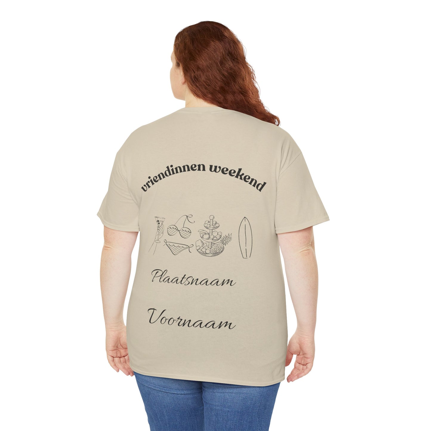 Gepersonaliseerd t-shirt vriendinnen weekend - achterkant