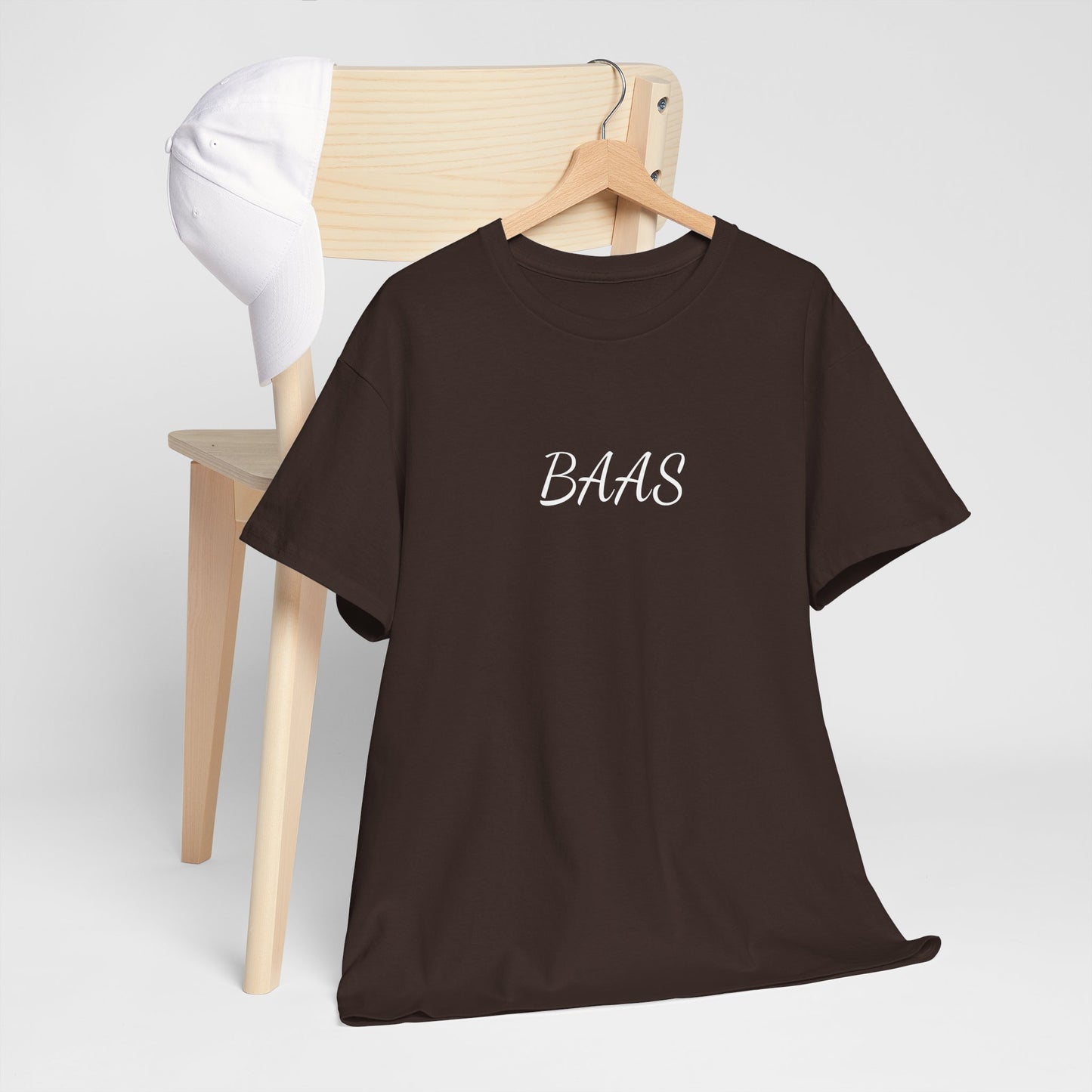 BAAS t-shirt — Minimalistisch shirt met tiener uitspraak