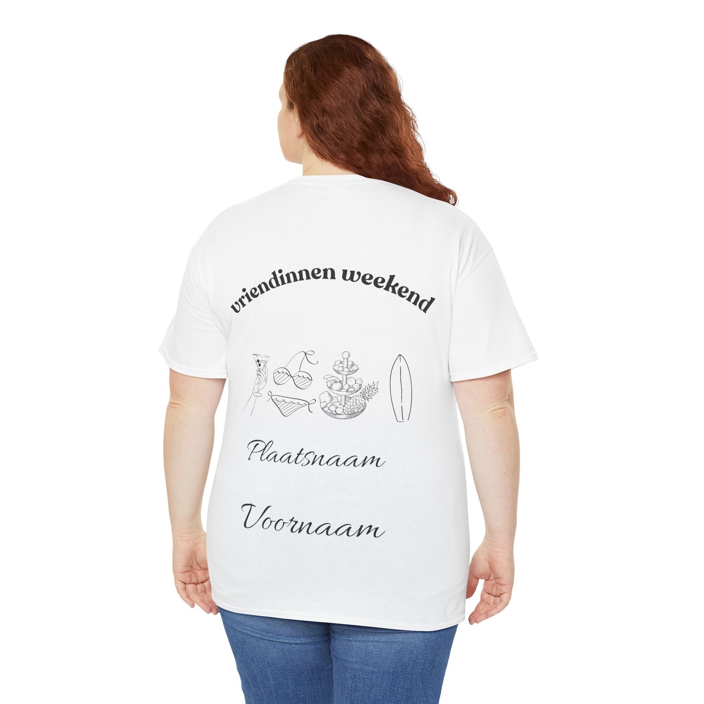 Gepersonaliseerd t-shirt vriendinnen weekend - achterkant