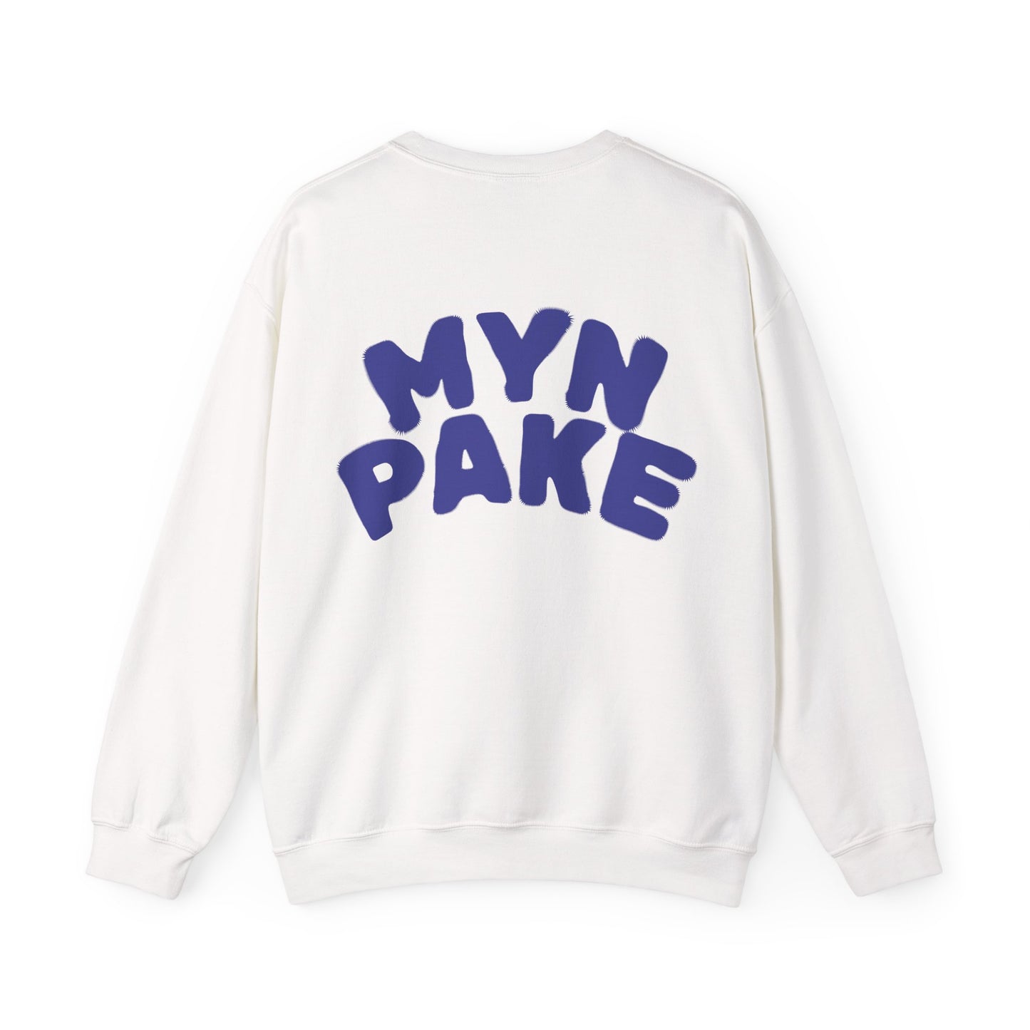 'MYN PAKE' - Trui / sweatshirt met opdruk achterkant blauw