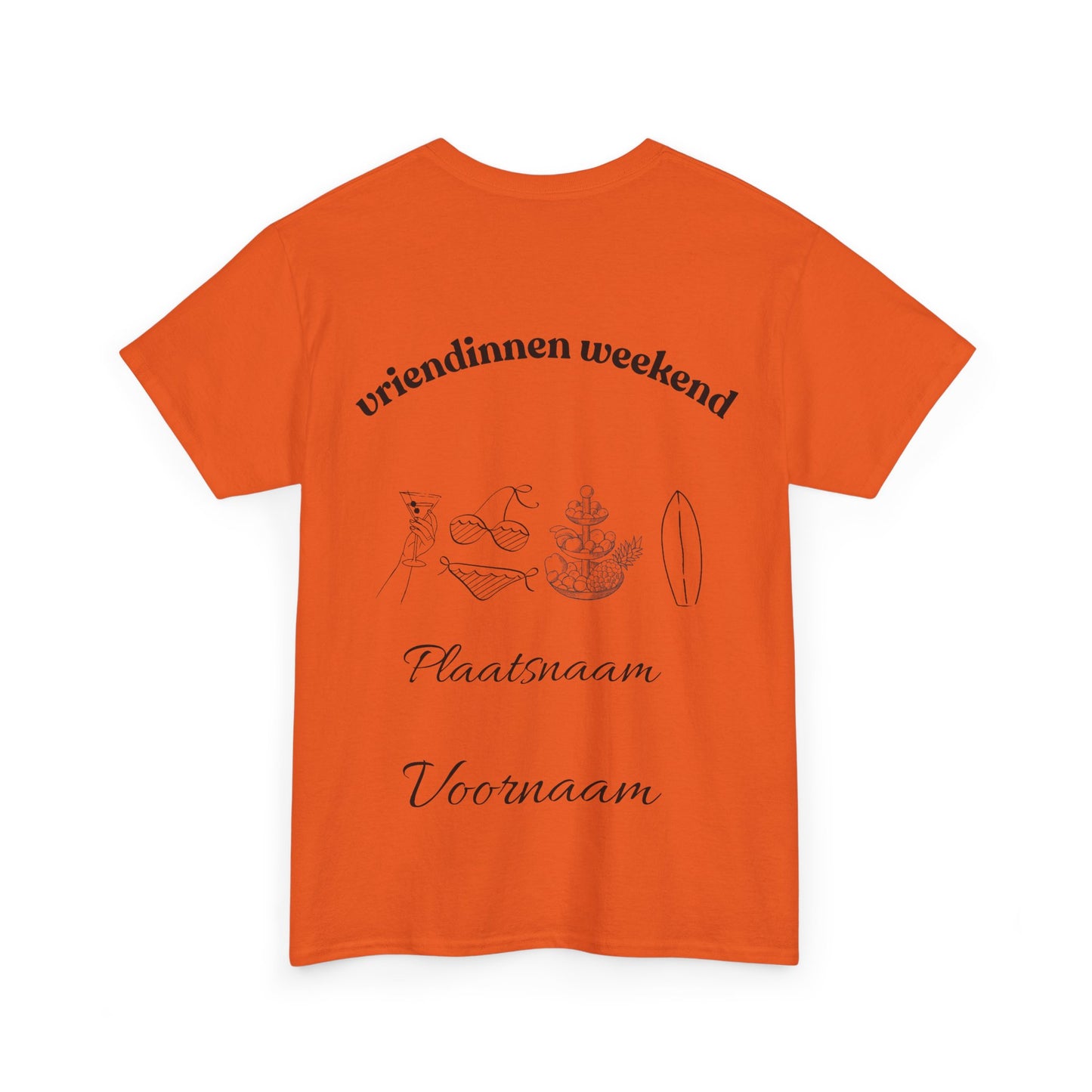 Gepersonaliseerd t-shirt vriendinnen weekend - achterkant