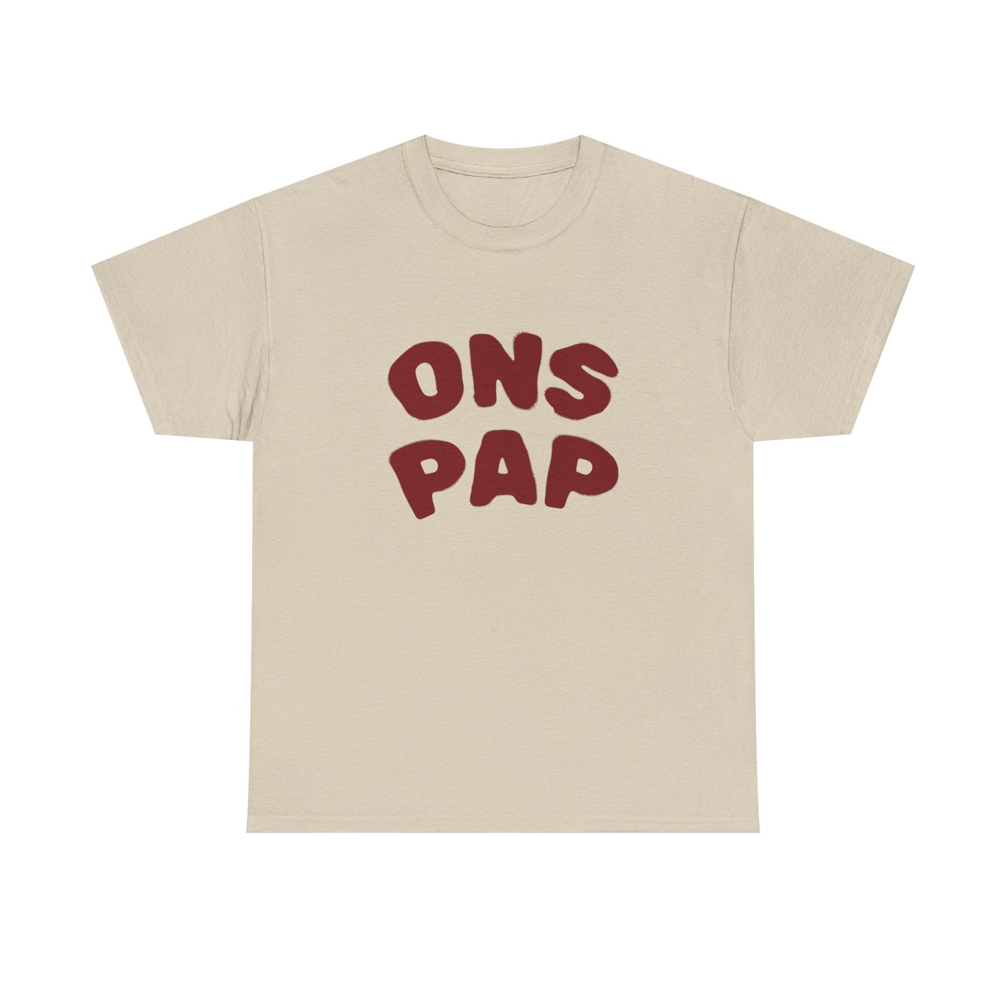 'ONS PAP' T-shirt - T-shirt met opdruk rood