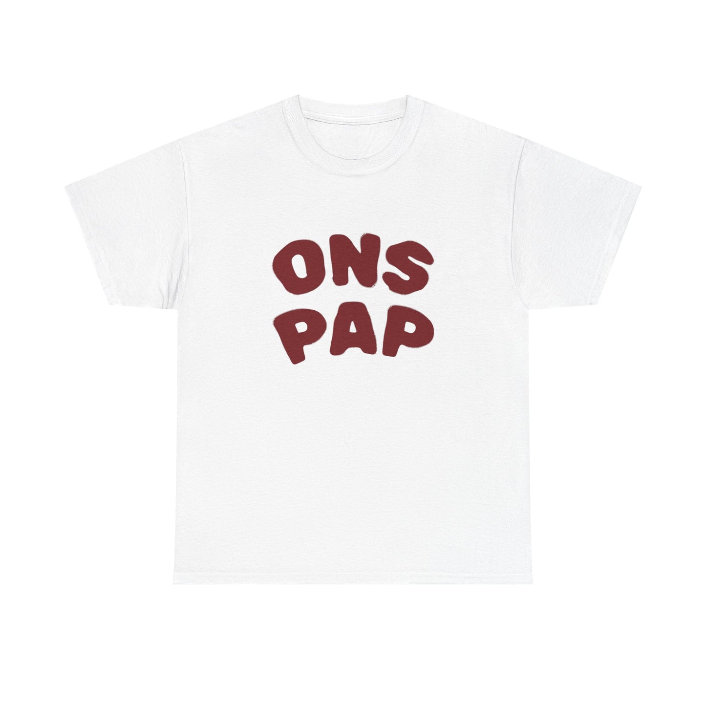 'ONS PAP' T-shirt - T-shirt met opdruk rood