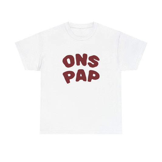 'ONS PAP' T-shirt - T-shirt met opdruk rood