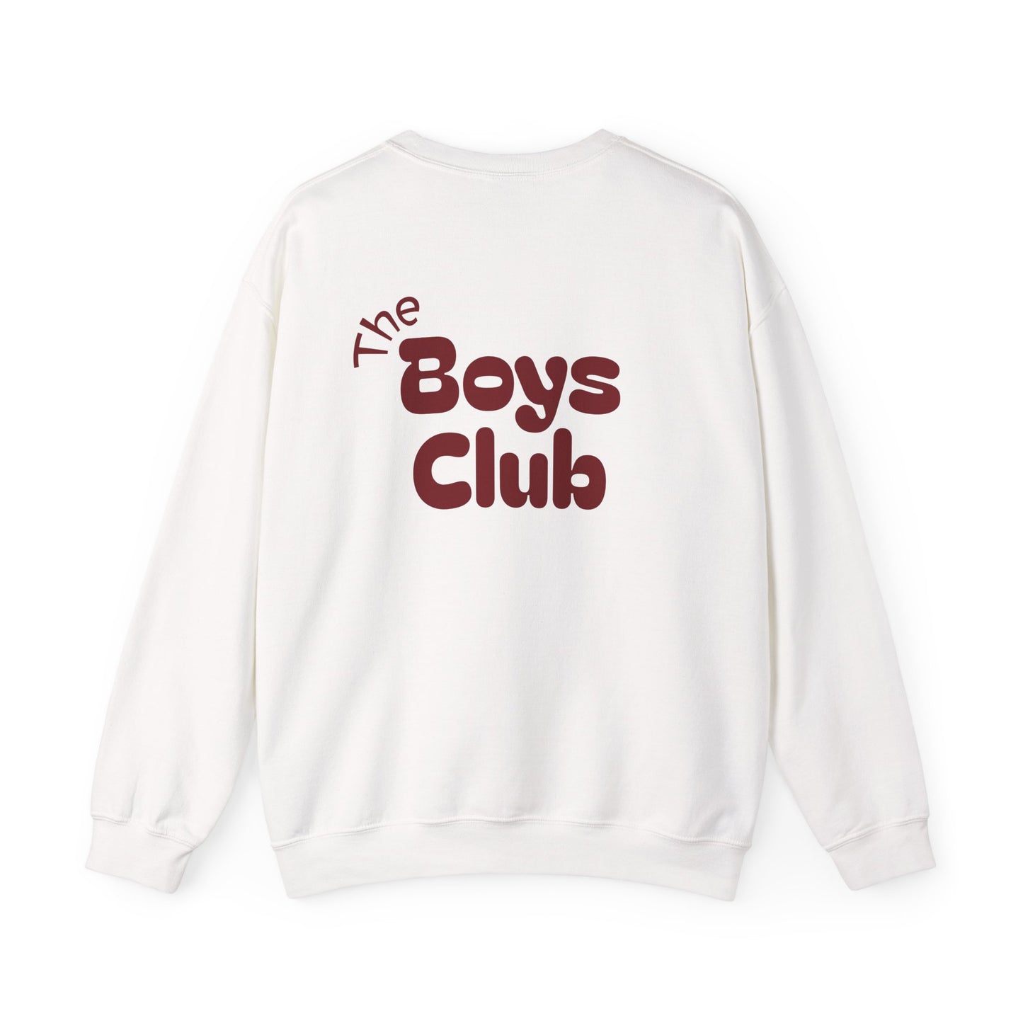 'The Boys Club' - Trui / sweatshirt met opdruk achterkant rood
