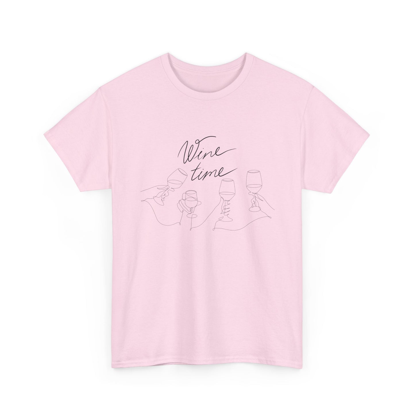'Wine Time' T-shirt - T-shirt met grappige wijn tekst