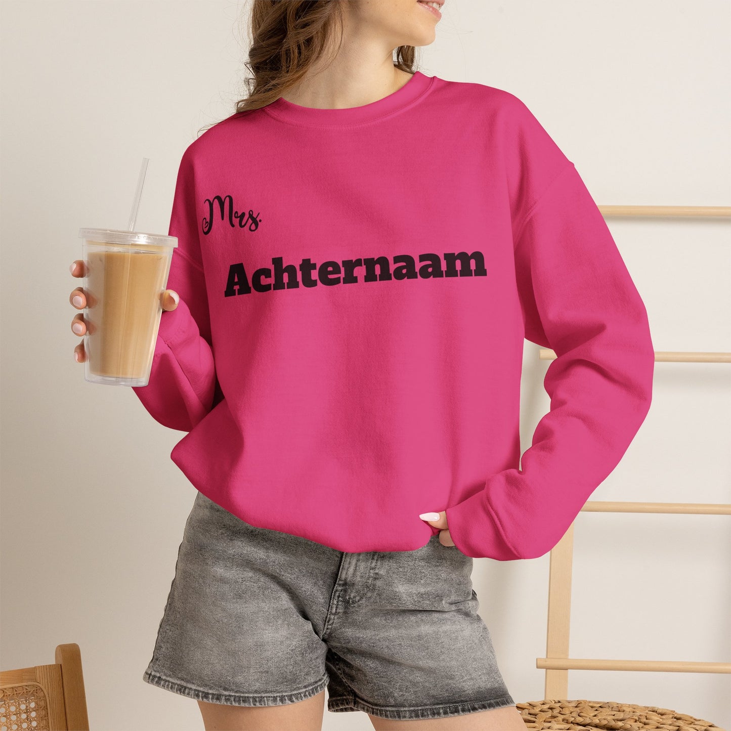 Mrs - trui / sweatshirt met gepersonaliseerde tekst