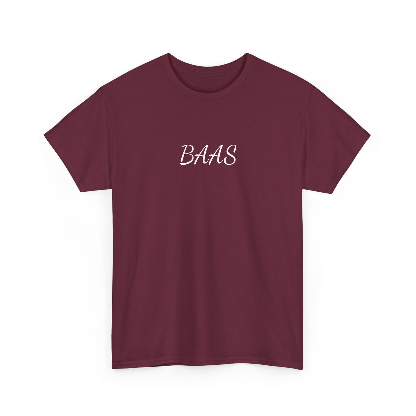 BAAS t-shirt — Minimalistisch shirt met tiener uitspraak