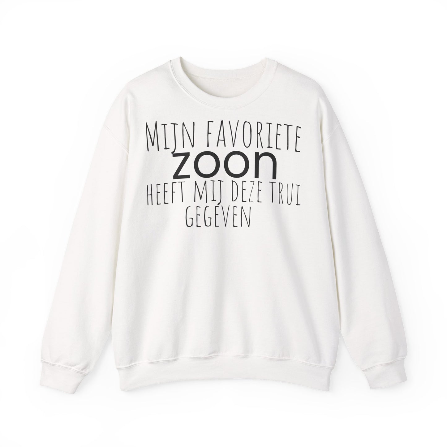 Crewneck Sweatshirt – "Mijn favoriete zoon heeft mij dit shirt gegeven" Dutch Gift for Mom
