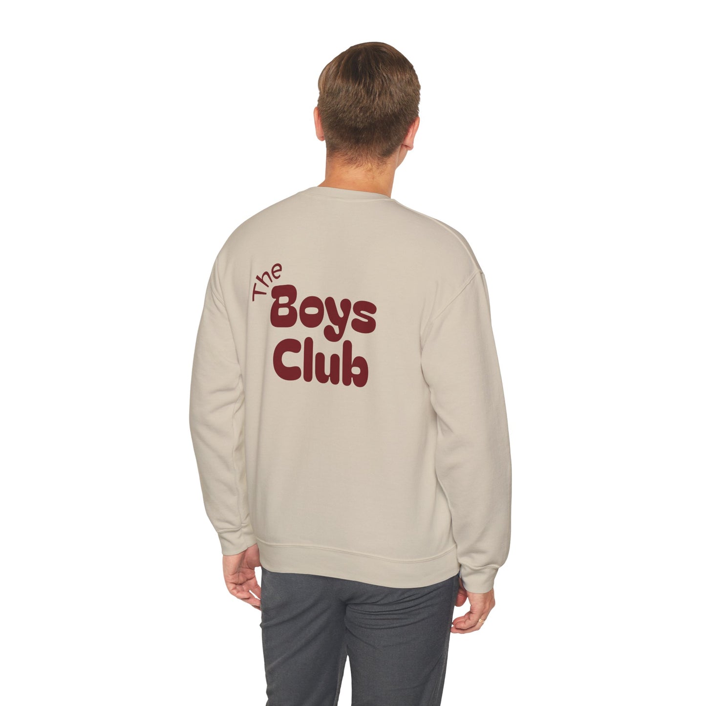 'The Boys Club' - Trui / sweatshirt met opdruk achterkant rood