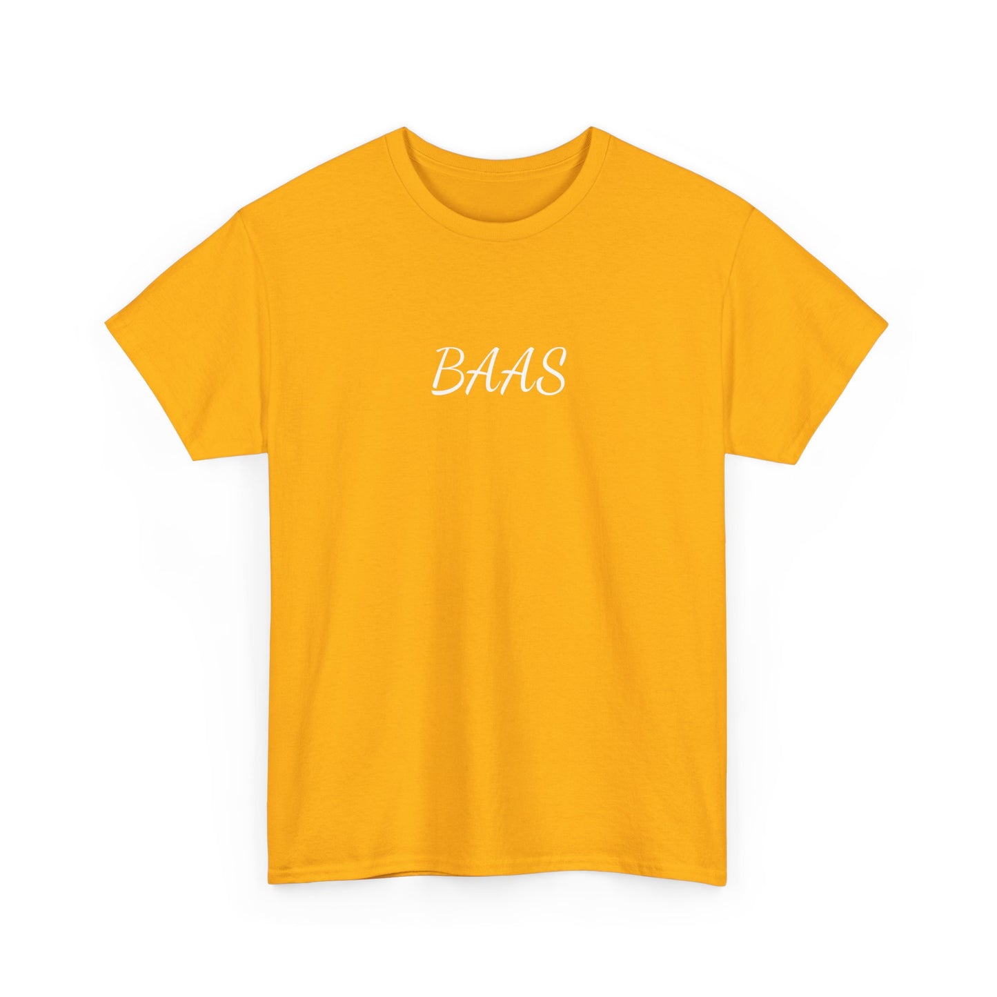 BAAS t-shirt — Minimalistisch shirt met tiener uitspraak