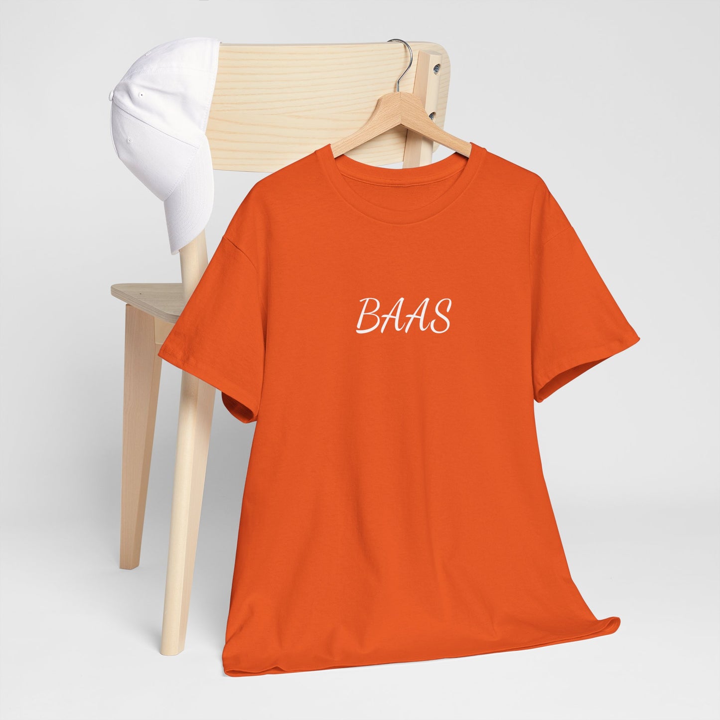 BAAS t-shirt — Minimalistisch shirt met tiener uitspraak
