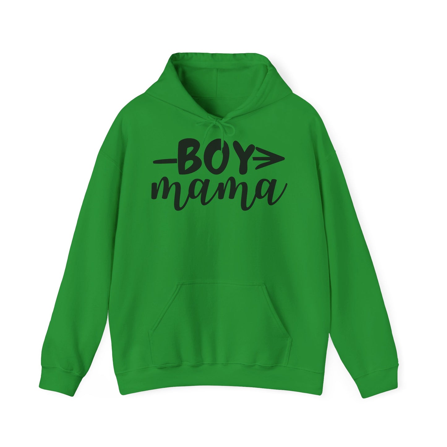 Boy Mama Hoodie — Casual Mom Pullover for Boy Moms, Cute Script Design