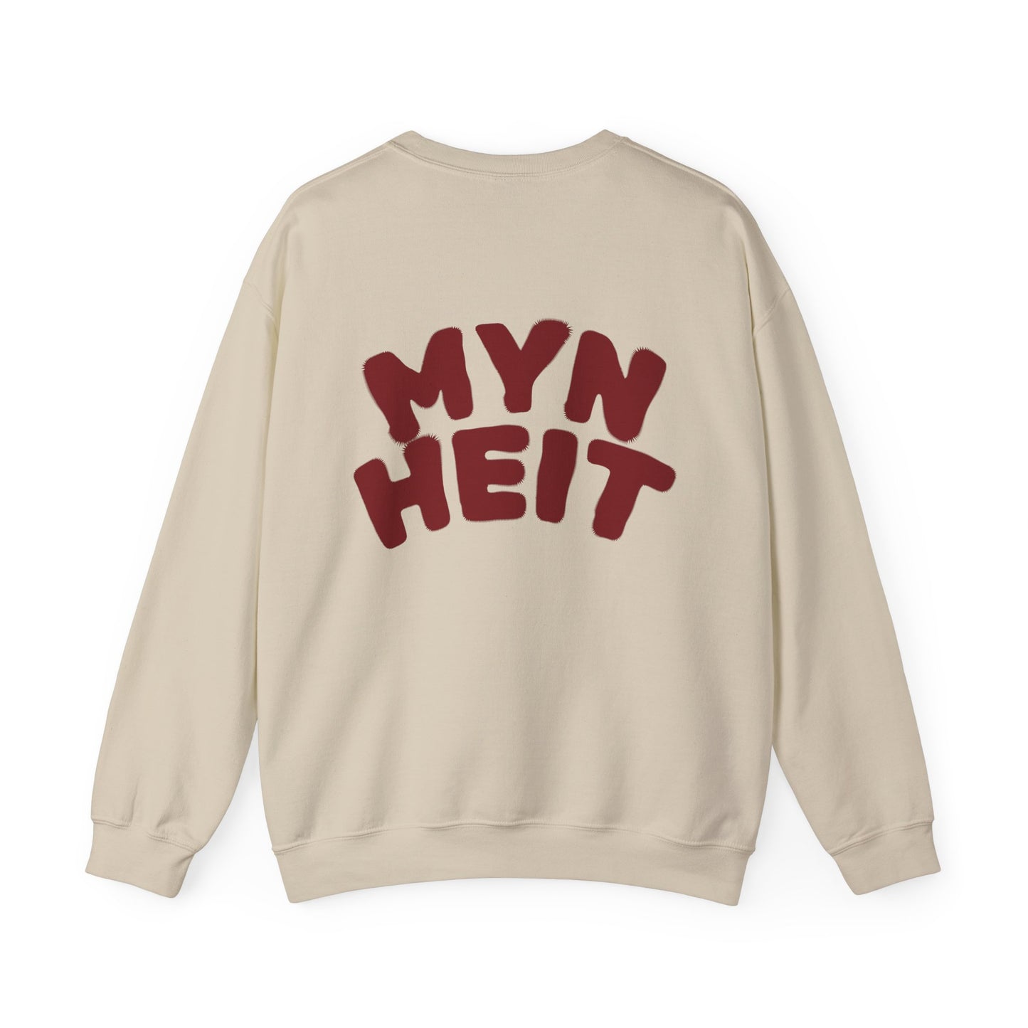 'MYN HEIT' - Trui / sweatshirt met opdruk achterkant rood