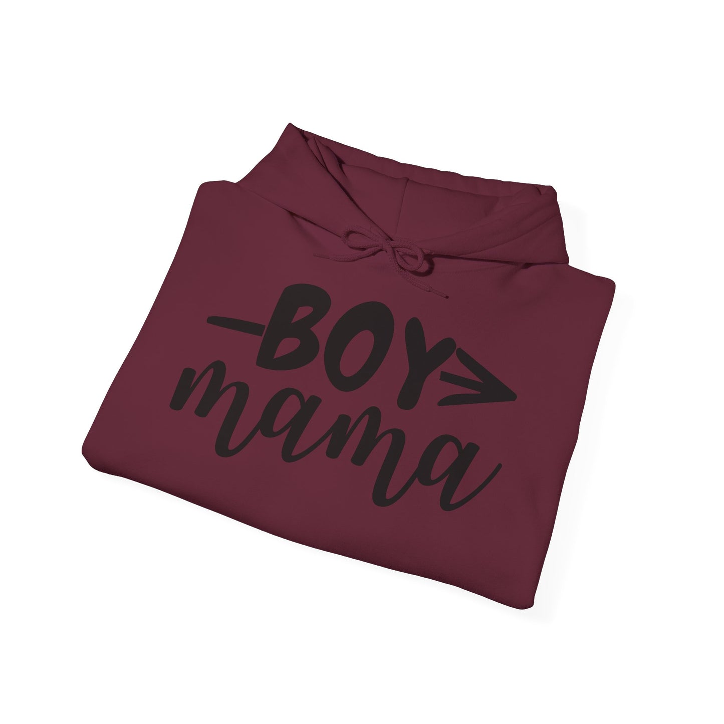 Boy Mama Hoodie — Casual Mom Pullover for Boy Moms, Cute Script Design