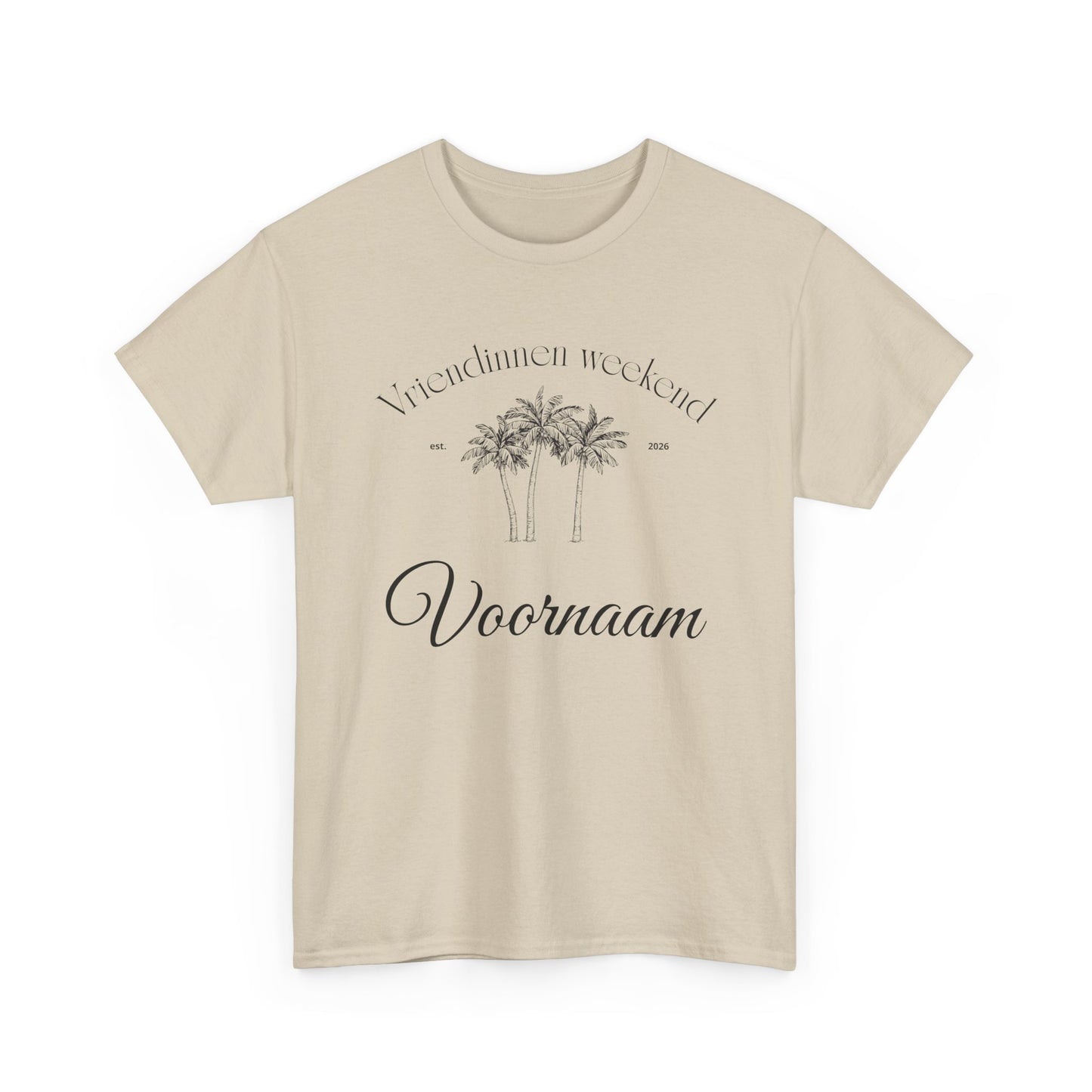 'PALMBOOM VRIENDINNEN WEEKEND' T-shirt - Personaliseerbaar t-shirt