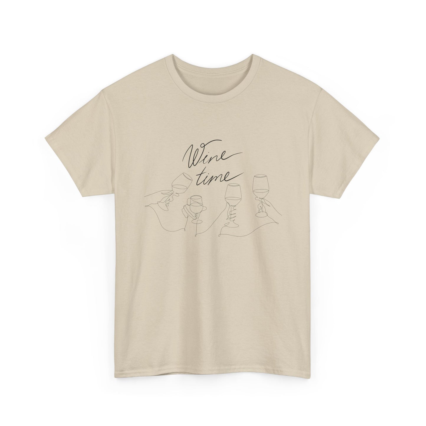 'Wine Time' T-shirt - T-shirt met grappige wijn tekst