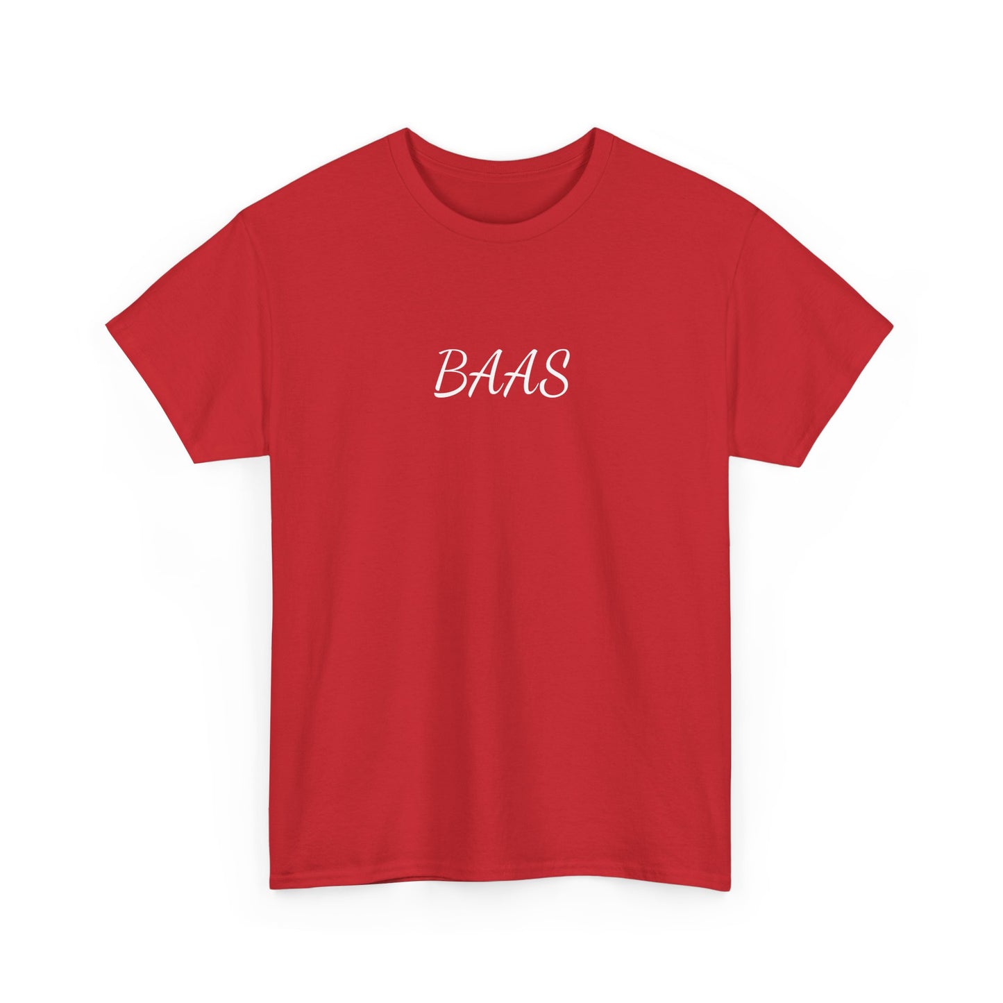 BAAS t-shirt — Minimalistisch shirt met tiener uitspraak