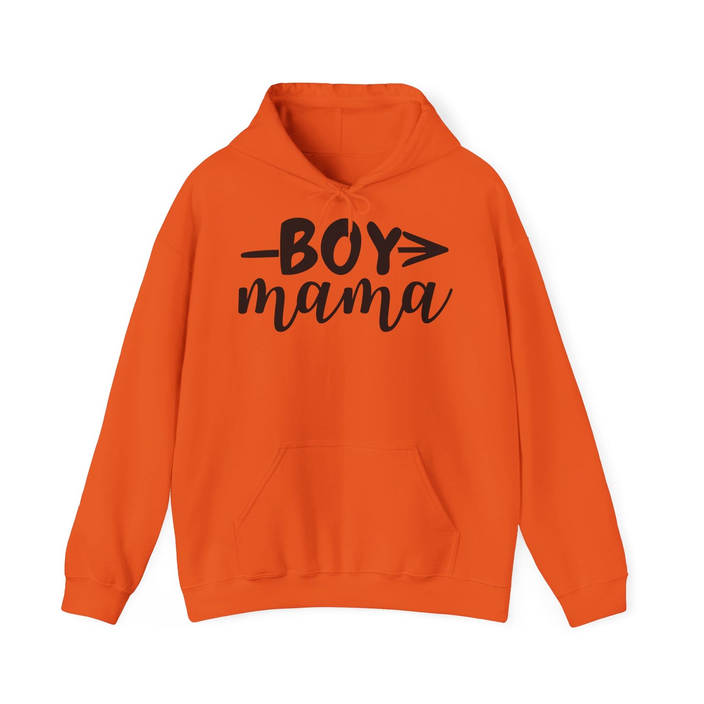 Boy Mama Hoodie — Casual Mom Pullover for Boy Moms, Cute Script Design