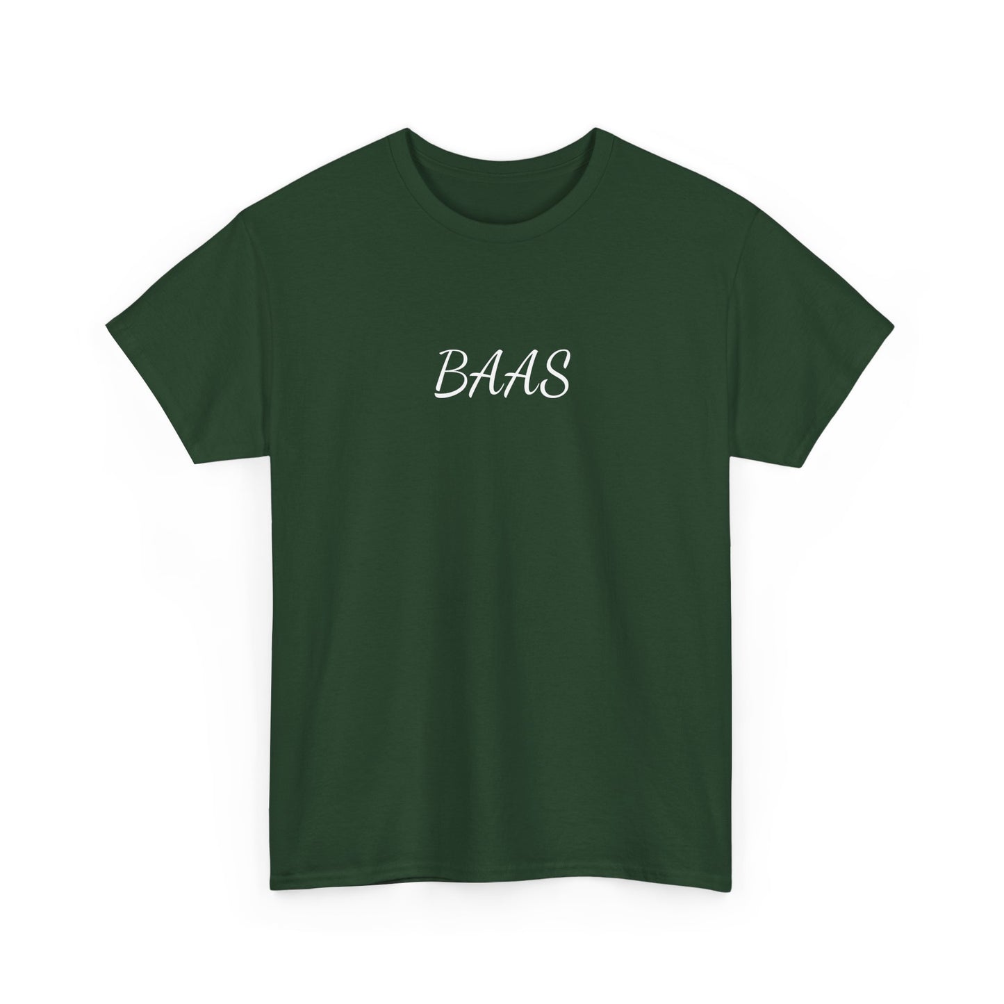 BAAS t-shirt — Minimalistisch shirt met tiener uitspraak